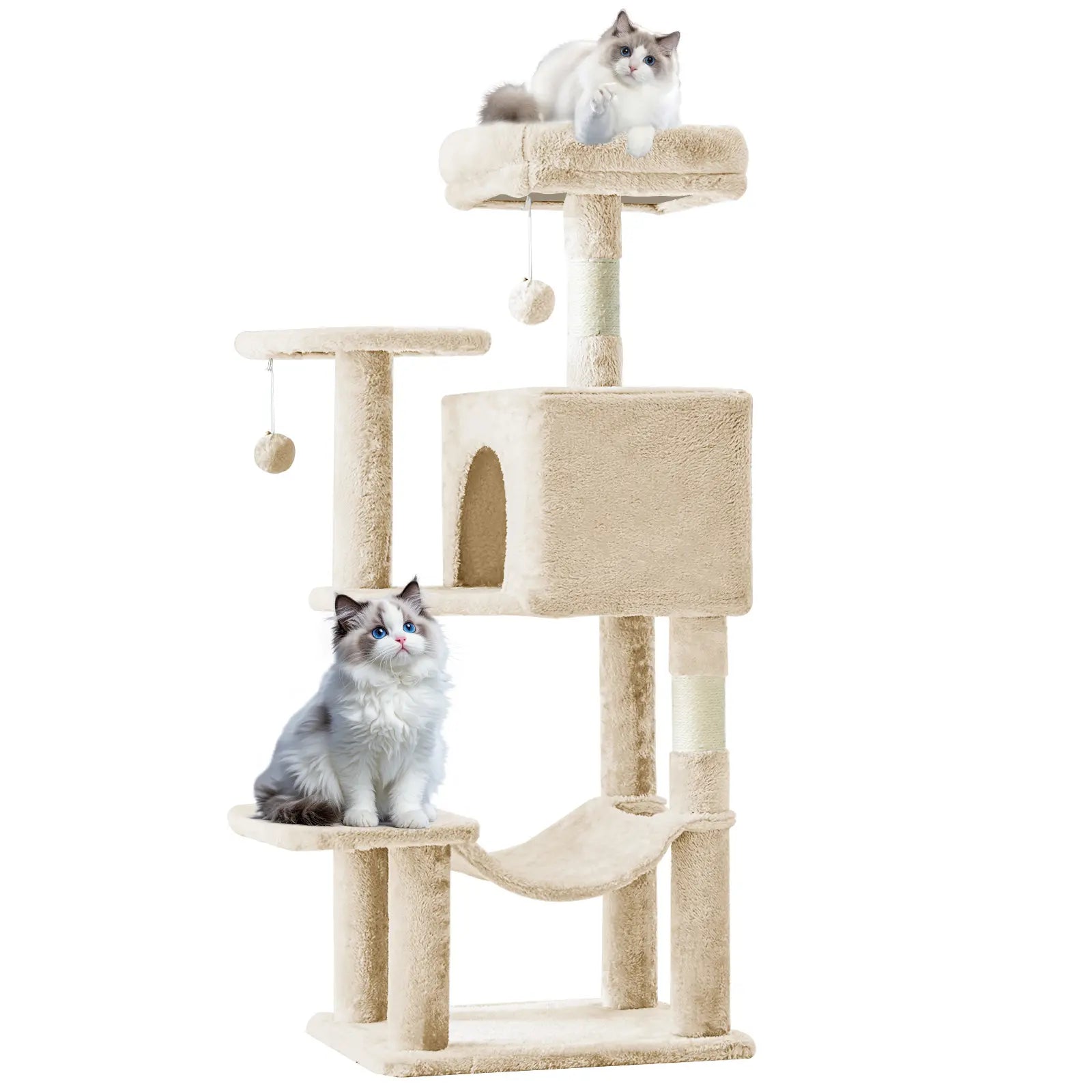【New Size】 Cat Climbing Shelf, Post Cascading Cat Climbing Shelf, Indoor Playhouse, Cozy Nest, Durable, Space-Saving Design, Gift for Pet Owners