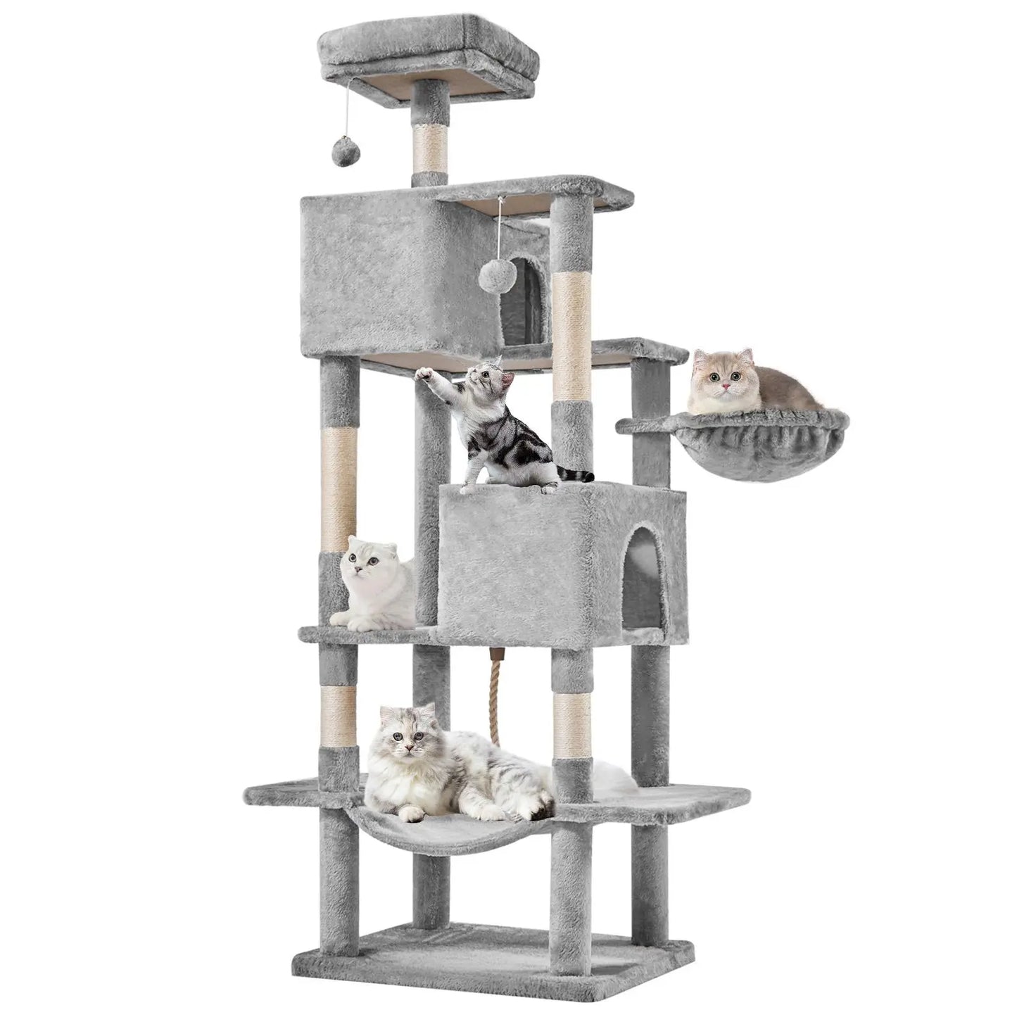 【New Size】 Cat Climbing Shelf, Post Cascading Cat Climbing Shelf, Indoor Playhouse, Cozy Nest, Durable, Space-Saving Design, Gift for Pet Owners